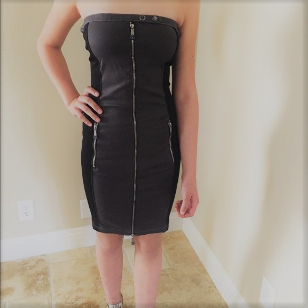 New Diesel Black Strapless Tube Dress
